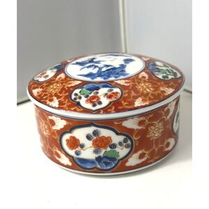 Vintage Takahashi Trinket Box Imari Porcelain Japan